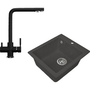 Кухонная мойка и смеситель Granstones GS-17-308, U-016-308 черная, GS-17-308, U-016-308 черная
Кухонная мойка и смеситель Granstones GS-17-308, U-016-308 черная, GS-17-308, U-016-308 черная