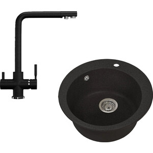 Кухонная мойка и смеситель Granstones GS-05-308, U-016-308 черная, GS-05-308, U-016-308 черная
Кухонная мойка и смеситель Granstones GS-05-308, U-016-308 черная, GS-05-308, U-016-308 черная