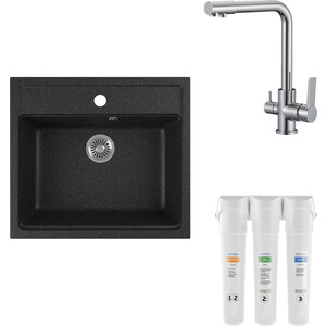 Кухонная мойка и смеситель GreenStone GRS-06-308 РМС SL130-015F с фильтром Гейзер Смарт, черная, GRS-06-308 РМС SL130-015F с фильтром Гейзер Смарт, черная
Кухонная мойка и смеситель GreenStone GRS-06-308 РМС SL130-015F с фильтром Гейзер Смарт, черная, GRS-06-308 РМС SL130-015F с фильтром Гейзер Смарт, черная