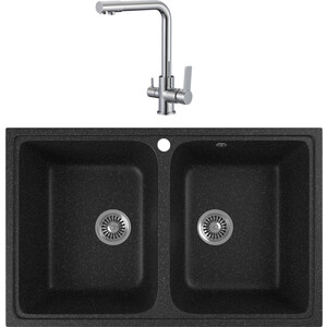 Кухонная мойка и смеситель GreenStone GRS-15-308 РМС SL130-015F с сифоном, черная, GRS-15-308 РМС SL130-015F с сифоном, черная
Кухонная мойка и смеситель GreenStone GRS-15-308 РМС SL130-015F с сифоном, черная, GRS-15-308 РМС SL130-015F с сифоном, черная