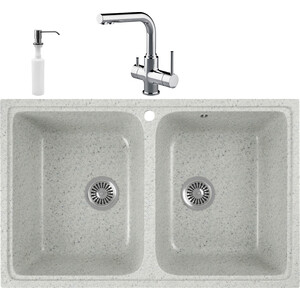 Кухонная мойка и смеситель GreenStone GRS-15-310 Lemark Comfort LM3061C с сифоном и дозатором, серая, GRS-15-310 Lemark Comfort LM3061C с сифоном и дозатором, серая
Кухонная мойка и смеситель GreenStone GRS-15-310 Lemark Comfort LM3061C с сифоном и дозатором, серая, GRS-15-310 Lemark Comfort LM3061C с сифоном и дозатором, серая