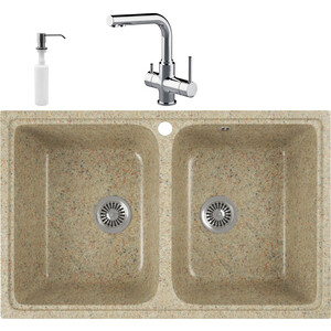 Кухонная мойка и смеситель GreenStone GRS-15-302 Lemark Comfort LM3061C с сифоном и дозатором, песочная, GRS-15-302 Lemark Comfort LM3061C с сифоном и дозатором, песочная
Кухонная мойка и смеситель GreenStone GRS-15-302 Lemark Comfort LM3061C с сифоном и дозатором, песочная, GRS-15-302 Lemark Comfort LM3061C с сифоном и дозатором, песочная