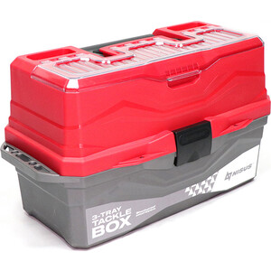 фото Ящик для снастей nisus tackle box трехполочный красный