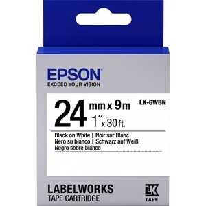 Лента Epson LK-6WBN Std Blk/Wht 24/9 (C53S656006), LK-6WBN Std Blk/Wht 24/9 (C53S656006)
Лента Epson LK-6WBN Std Blk/Wht 24/9 (C53S656006), LK-6WBN Std Blk/Wht 24/9 (C53S656006)