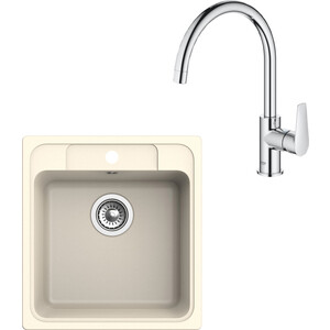 Кухонная мойка и смеситель Ewigstein E-50, Grohe BauEdge 31367001 крем/хром, E-50, Grohe BauEdge 31367001 крем/хром
Кухонная мойка и смеситель Ewigstein E-50, Grohe BauEdge 31367001 крем/хром, E-50, Grohe BauEdge 31367001 крем/хром