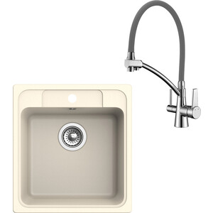 Кухонная мойка и смеситель Ewigstein E-50, Lemark Comfort LM3071C-Gray крем/хром, E-50, Lemark Comfort LM3071C-Gray крем/хром
Кухонная мойка и смеситель Ewigstein E-50, Lemark Comfort LM3071C-Gray крем/хром, E-50, Lemark Comfort LM3071C-Gray крем/хром