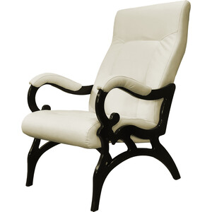 фото Кресло мебелик венеция экокожа крем, каркас венге