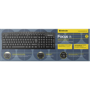 Клавиатура Defender Focus HB-470 RU, черный, мультимедиа (45470)