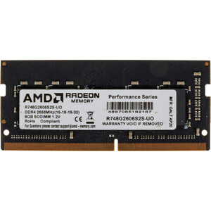 Память DDR4 AMD 8Gb 2666MHz R748G2606S2S-UO Radeon R7 Performance Series OEM