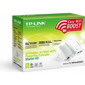 Сетевой адаптер TP-Link Powerline TL-WPA4220 KIT AV600 Fast Ethernet