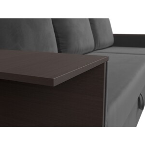 фото Угловой диван артмебель атланта с велюр серый правый угол
