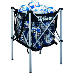 фото Корзина для волейбольных мячей wilson wth180400, лого wilson, черный