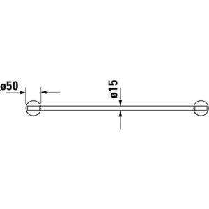 Полотенцедержатель Duravit Starck 60 см, черный (99424600)