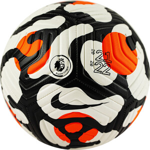 фото Мяч футбольный nike premier league strike, р. 4, 12 панелей, пу, маш.сш, бел-черн-оранж