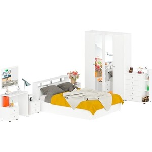 Комлект мебели СВК Камелия спальня № 3 белый 160х200