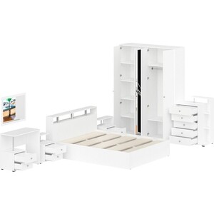 Комлект мебели СВК Камелия спальня № 3 белый 160х200