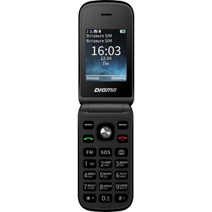 фото Мобильный телефон digma vox fs240 32mb черный моноблок 2.44'' (vt2074mm)