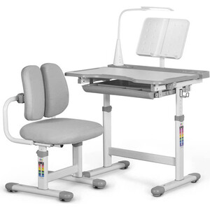 Комплект мебели (столик + стульчик) Mealux EVO BD-23 Gp grey столешница белая/пластик серый