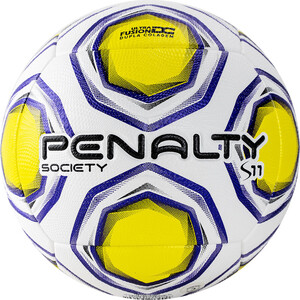 фото Мяч футбольный penalty bola society s11 r2 xxi, 5213081463-u, р. 5, бело-желто-синий