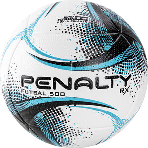фото Мяч футзальный penalty bola futsal rx 500 xxi, 5212991140-u, р. 4, бело-черно-голубой
