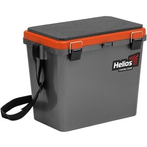 фото Ящик для зимней рыбалки helios односекционный серый/оранжевый (hs-ib-19-go-1)