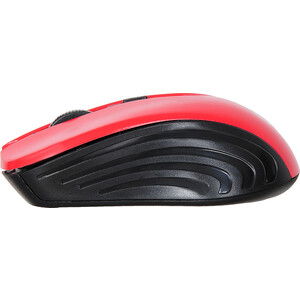 Мышь Oklick 545MW черный/красный оптическая (1600dpi) беспроводная USB для ноутбука (4but) (368631)