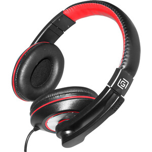 Наушники с микрофоном Oklick HS-L390G DRAGON черный/красный 1.8м мониторные оголовье (1100413)
