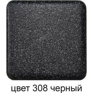 Кухонная мойка GreenStone GRS-06-308 черная, с сифоном