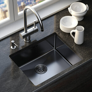 Кухонная мойка Mixline Pro 53х43 черный графит (4630099745696)