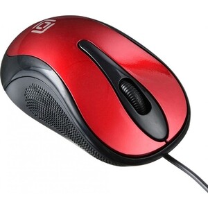 Мышь Oklick 385M черный/красный оптическая (1000dpi) USB для ноутбука (3but) (1066865)