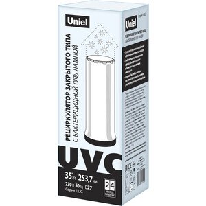 Бактерицидный светильник (рециркулятор) Uniel UDG-T30A UVCB WHITE/BLACK