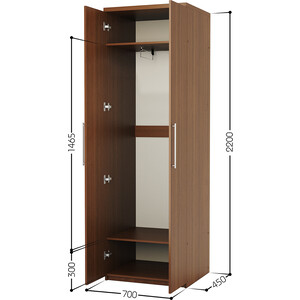 Шкаф для одежды Шарм-Дизайн Мелодия МШ-21 70х45 орех