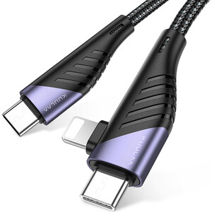 Кабель KUULAA KL-X47 USB Type C - 2 в 1 USB Type C и Lightning (8-pin)