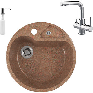 Кухонная мойка и смеситель GreenStone GRS-08K-307 Lemark Comfort LM3061C с сифоном и дозатором, терракот, GRS-08K-307 Lemark Comfort LM3061C с сифоном и дозатором, терракот
Кухонная мойка и смеситель GreenStone GRS-08K-307 Lemark Comfort LM3061C с сифоном и дозатором, терракот, GRS-08K-307 Lemark Comfort LM3061C с сифоном и дозатором, терракот