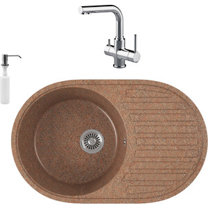 Кухонная мойка и смеситель GreenStone GRS-18-307 Lemark Comfort LM3061C с сифоном и дозатором, терракот, GRS-18-307 Lemark Comfort LM3061C с сифоном и дозатором, терракот
Кухонная мойка и смеситель GreenStone GRS-18-307 Lemark Comfort LM3061C с сифоном и дозатором, терракот, GRS-18-307 Lemark Comfort LM3061C с сифоном и дозатором, терракот