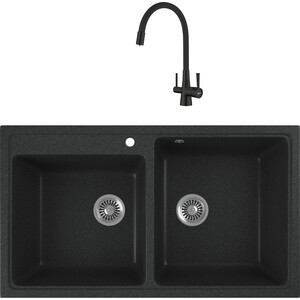 Кухонная мойка и смеситель GreenStone GRS-85k-343 Lemark Comfort LM3075BL с сифоном, антрацит, GRS-85k-343 Lemark Comfort LM3075BL с сифоном, антрацит
Кухонная мойка и смеситель GreenStone GRS-85k-343 Lemark Comfort LM3075BL с сифоном, антрацит, GRS-85k-343 Lemark Comfort LM3075BL с сифоном, антрацит