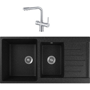 Кухонная мойка и смеситель GreenStone GRS-98k-308 Haiba HB70088 с сифоном, черная, GRS-98k-308 Haiba HB70088 с сифоном, черная
Кухонная мойка и смеситель GreenStone GRS-98k-308 Haiba HB70088 с сифоном, черная, GRS-98k-308 Haiba HB70088 с сифоном, черная