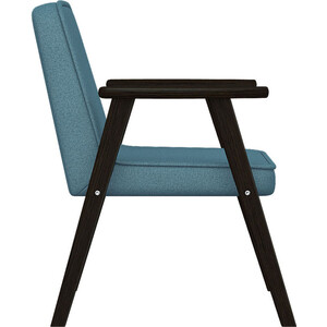 фото Кресло мебелик ретро ткань голубой, каркас венге