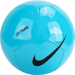 фото Мяч футбольный nike pitch team, арт. dh9796-410, р.5, 12 пан., голубой