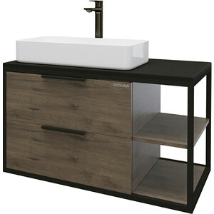 Мебель для ванной Grossman Лофт 90х48 GR-3031, веллингтон/черный