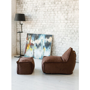 Кресло DreamBag Манхеттен с пуфиком коричневый