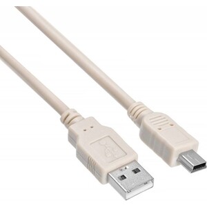 Кабель Buro USB2.0-M5P-1 USB A(m) mini USB B (m) 1м серый
