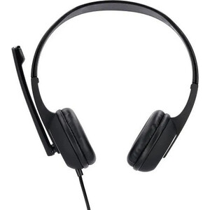 фото Гарнитура hama essential hs-p150 черный/серебристый 2м мониторные оголовье (00053982) с микрофоном