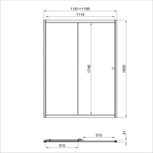 Душевая дверь Triton Слайд 120х185 белая, прозрачная с рисунком (Щ0000038520)