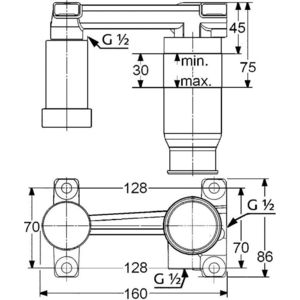 Механизм Kludi смесителя для раковины (38243)