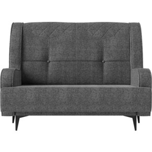 фото Прямой диван лига диванов неаполь 2-х местный рогожка серый (113182)