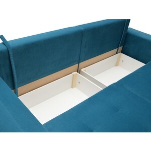 фото Диван-кровать ладья джерси велюр, сине-зеленый