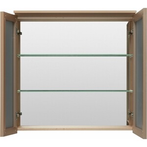 Зеркальный шкаф De Aqua Алюминиум 80х76,5 с подсветкой, медь (261766)