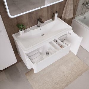 Мебель для ванной Grossman Адель 100х45 подвесная, белая