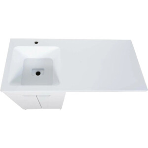 Мебель для ванной Orange Optima 50 (110L) напольная, под стиральную машину, белый глянец
